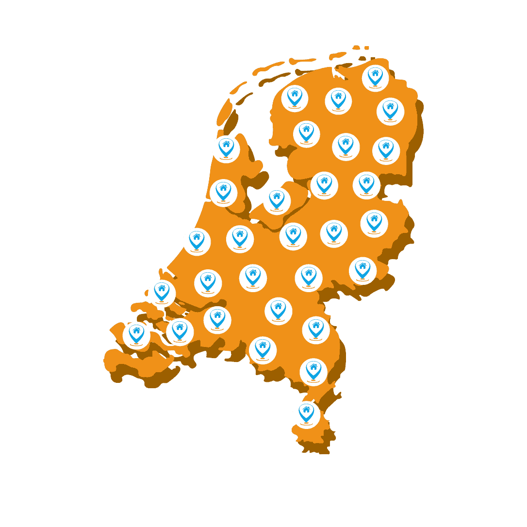 Beveiligd Nederland kaart oranje