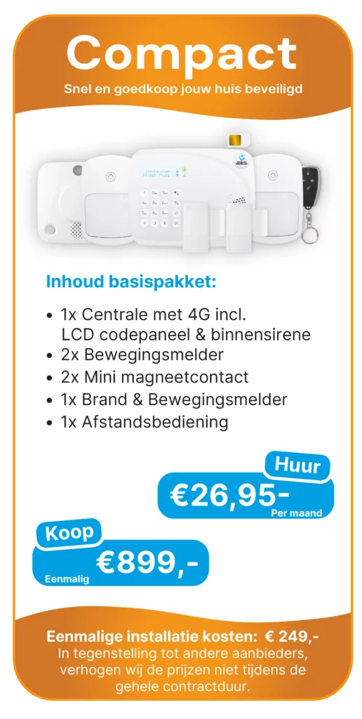 Inhoud basispakket Compact alarmsysteem Beveiligd Nederland