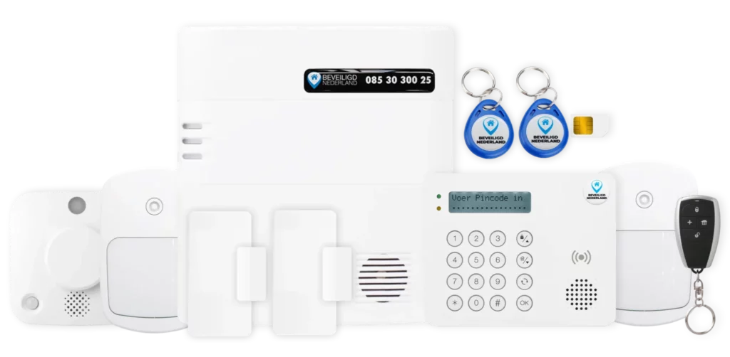 Inhoud basispakket Comfort2 alarmsysteem Beveiligd Nederland