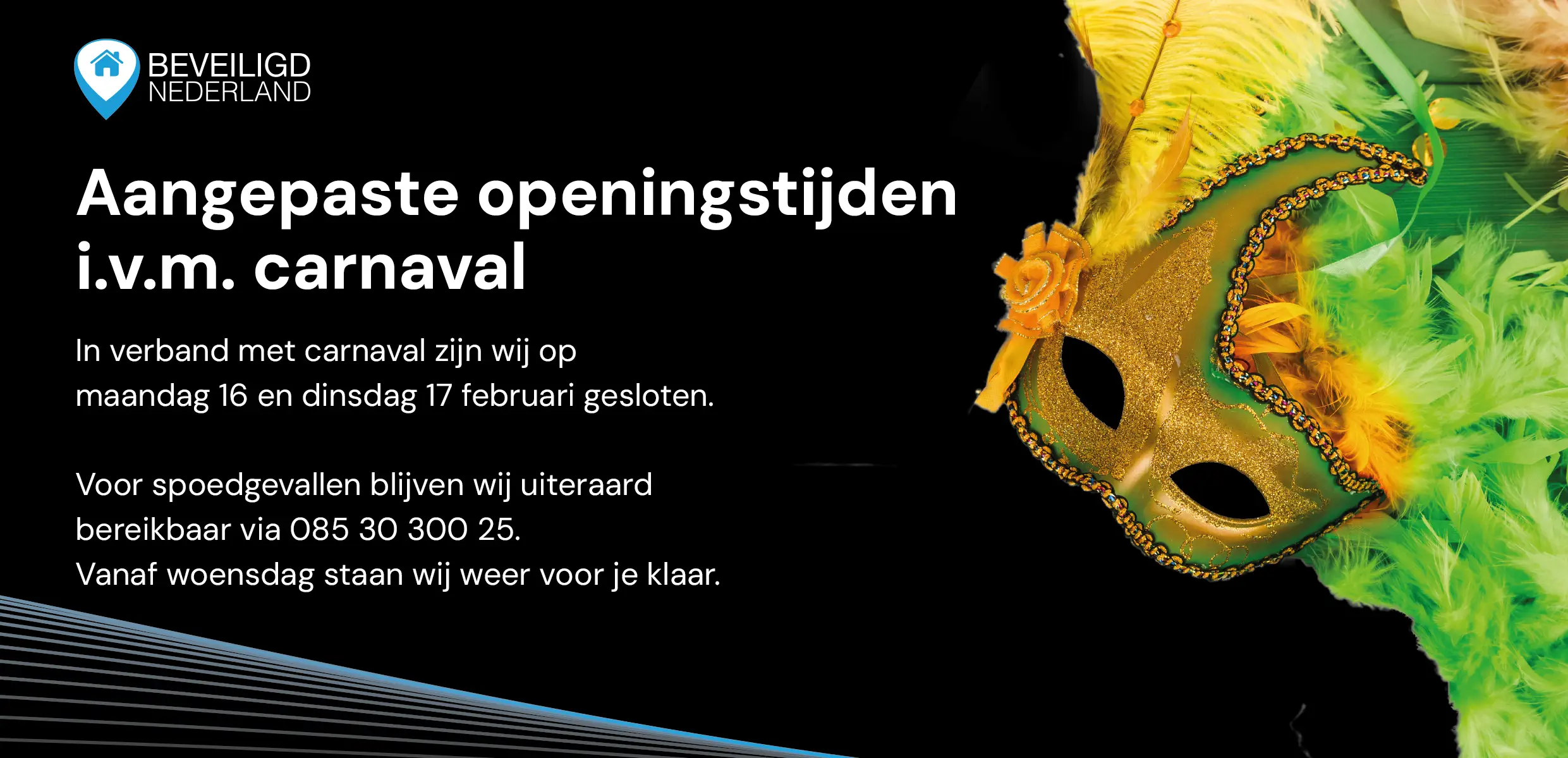 Gesloten wegens carnaval